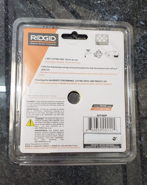Ridgid 4" Diamond Blade(Glass/Mosaic)