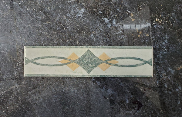 Decorative Ceramic Trim Tile - 2"x 10"