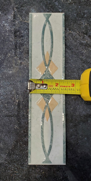 Decorative Ceramic Trim Tile - 2"x 10"