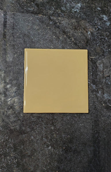 Cornsilk Yellow Ceramic Tile 4"x 4" (For use on walls, backsplash, countertops. and more.)