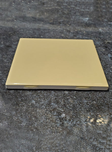 Cornsilk Yellow Ceramic Tile 4"x 4" (For use on walls, backsplash, countertops. and more.)