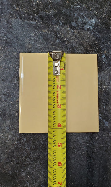 Cornsilk Yellow Ceramic Tile 4"x 4" (For use on walls, backsplash, countertops. and more.)