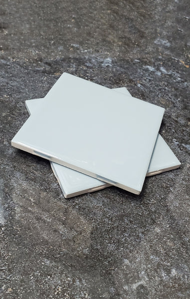 Soft Blue Ceramic Tile 4"x 4" (For use on walls, backsplash, countertops. and more.)