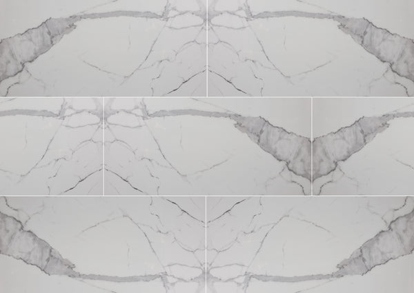 Marble Carrara Porcelain Tile 24" x 48"