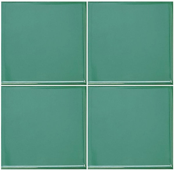 Green Ceramic Tile 6" x 6"