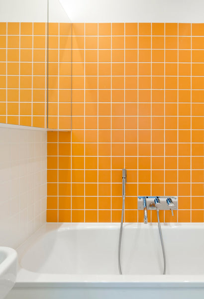 Orange Ceramic Tile 4"x 4" (For use on walls, backsplash, countertops. and more.)