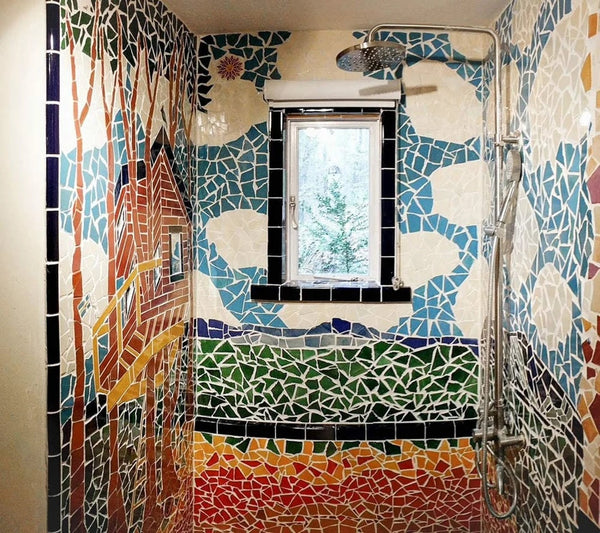 Broken Tile - Craft Mosaic Pieces Decorations Colorful Irregular Broken Porcelain Tiles for Mosaic Making Supplies Broken Ceramic Tile