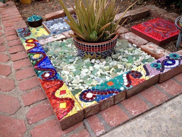 Broken Tile - Craft Mosaic Pieces Decorations Colorful Irregular Broken Porcelain Tiles for Mosaic Making Supplies Broken Ceramic Tile