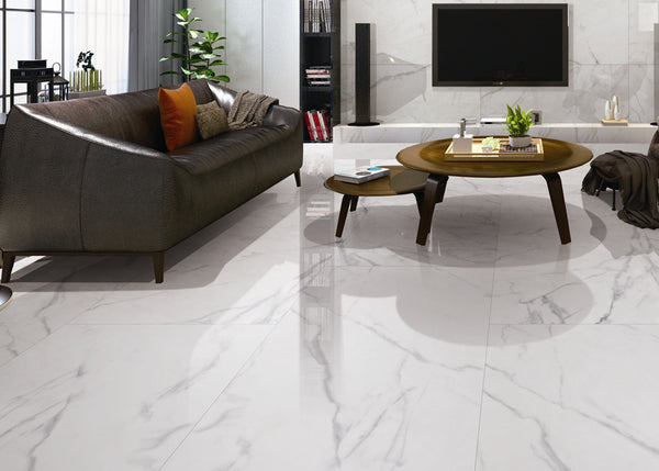 Marble Carrara Porcelain Tile 24" x 48"