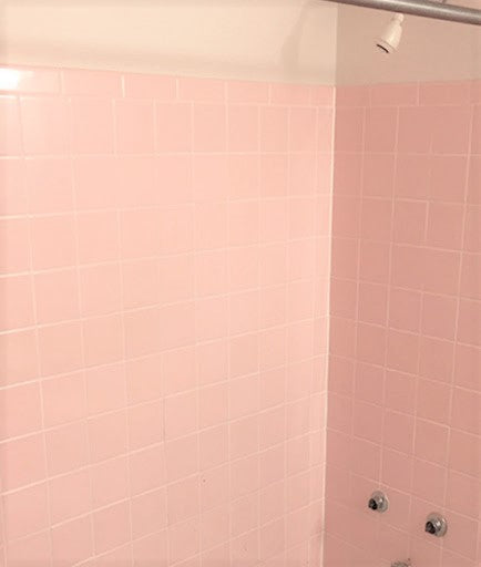 Pale Pink Ceramic Bullnose - Wall Trim Tile 3" x 8"