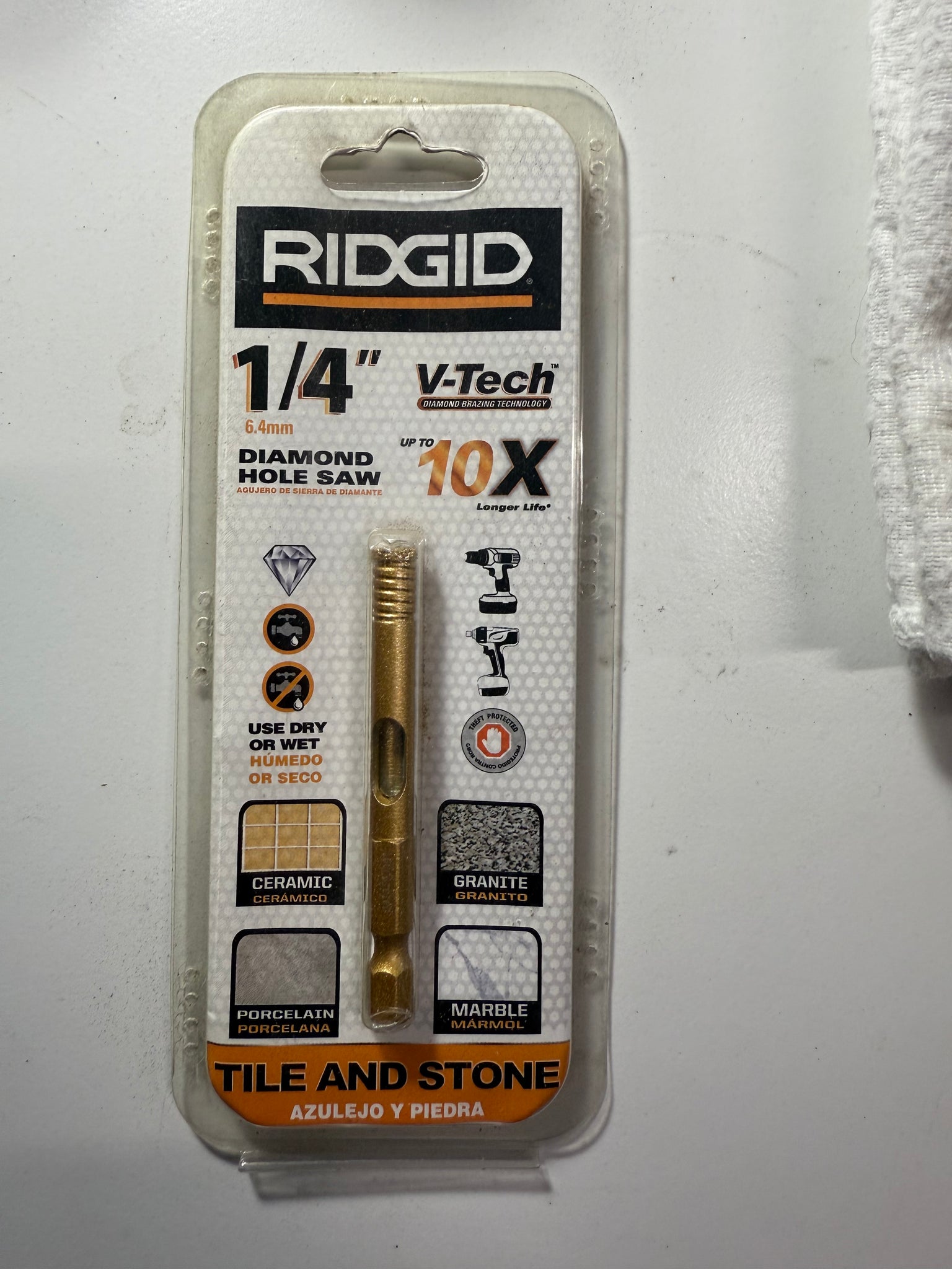 RIDGID 1/4 inches (6.4mm)DIAMOND HOLE SAW