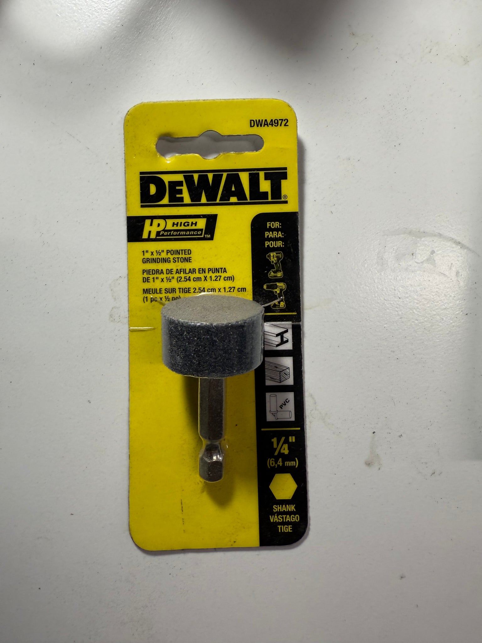 DeWALT 1"x1/2" Pointed Grinding Stone