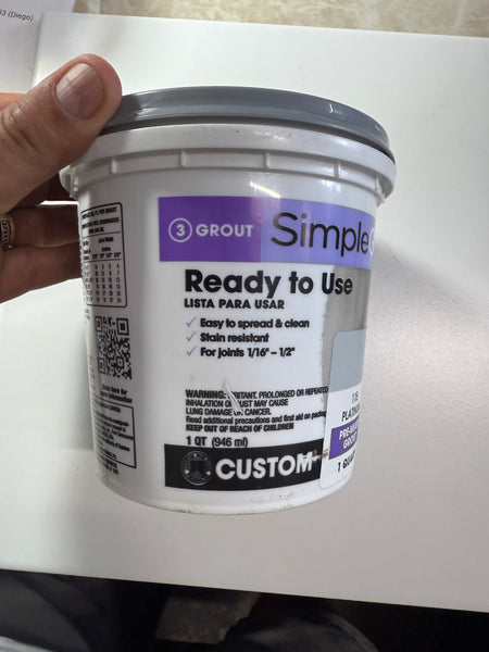 Simple Grout-Premixed Grout-(Platinum) 1 Quart