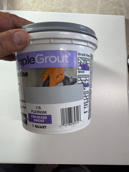 Simple Grout-Premixed Grout-(Platinum) 1 Quart