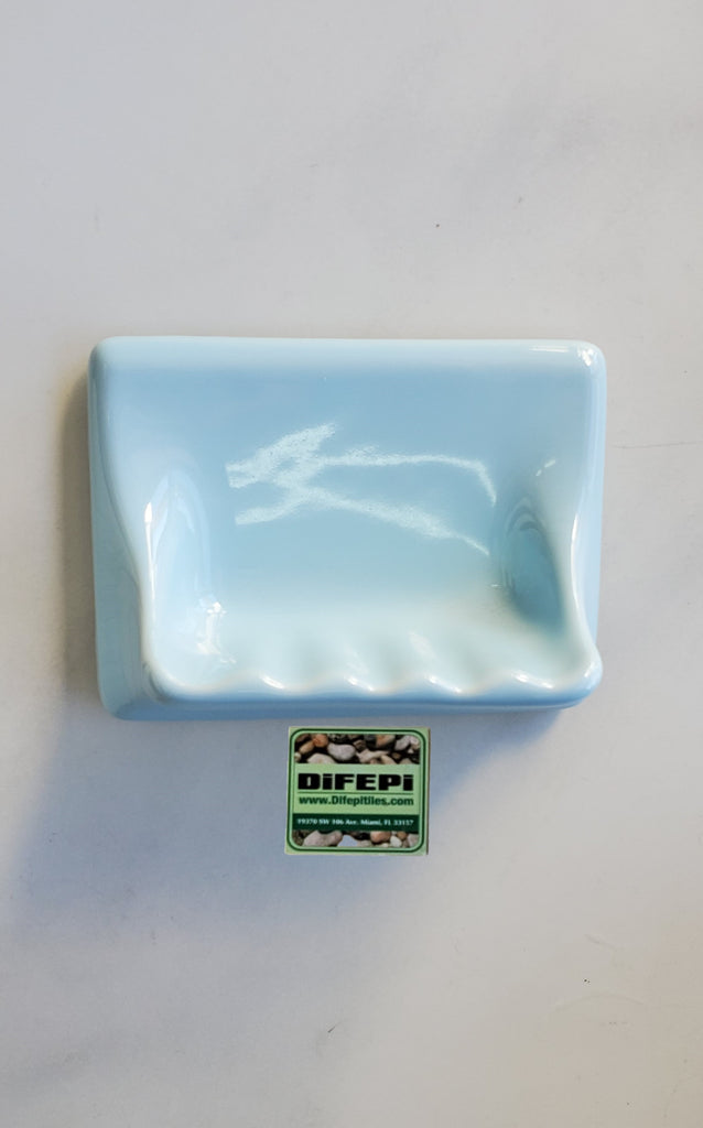 Self Draining Soap Dish Round Ceramic Soap Dish Royal Blue 
