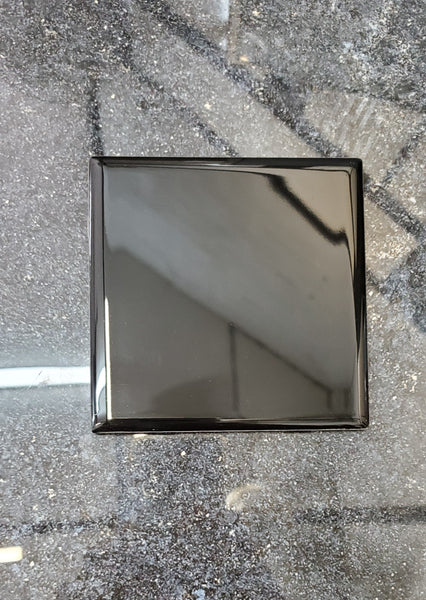 Black Ceramic Tile 4"x 4" (For use on walls, backsplash, countertops. and more.)