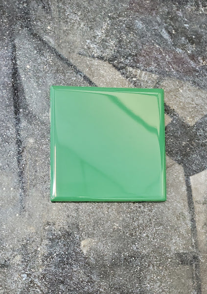 Green Ceramic Tile 4"x 4" (For use on walls, backsplash, countertops. and more.)
