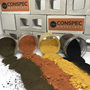 Conspec 8-oz. Mixed Colors Powdered Color for Concrete, Cement, Mortar, Grout, Plaster Brown, Deep Black, Yellow, Terracotta, Colorant, Pigment Brand: Conspec