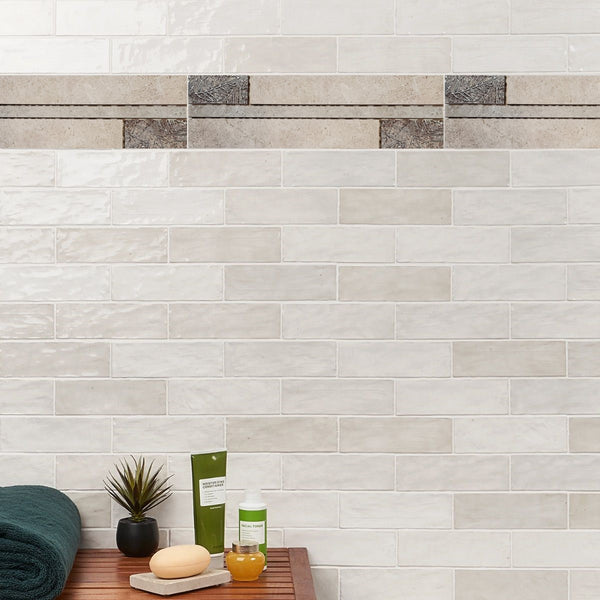 Decorative Porcelain Tile Trim - 4"x 13" Insert for Walls and more.