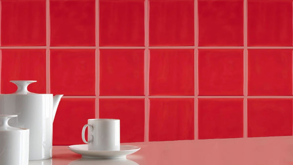 Red Ceramic Tile 6" x 6"