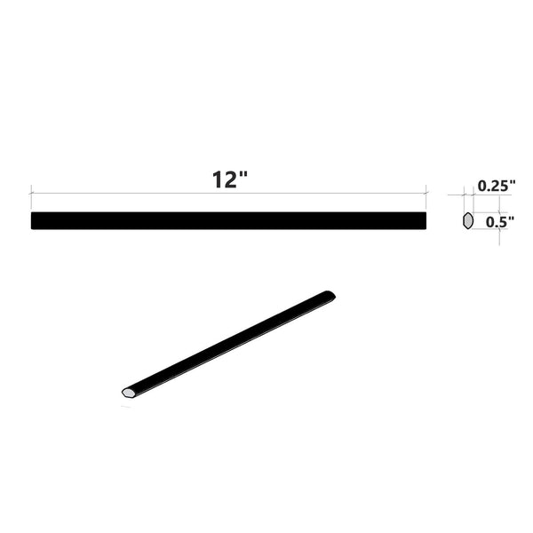 Black Quarter Round Jolly (1/2 in. x 12 in.)