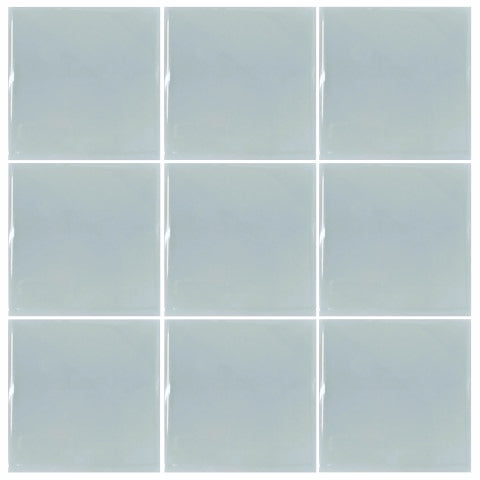 Soft Blue Ceramic Tile 4"x 4" (For use on walls, backsplash, countertops. and more.)