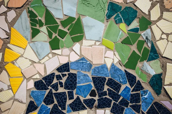 Broken Tile - Craft Mosaic Pieces Decorations Colorful Irregular Broken Porcelain Tiles for Mosaic Making Supplies Broken Ceramic Tile