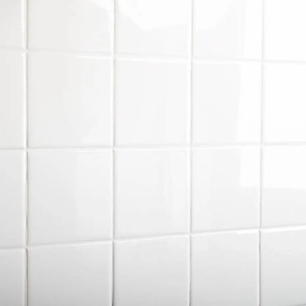 WHITE TILE (4 1/4 x 4 1/4 inches) Shiny Glossy - Coaster tile, Mosaics, Painting Projects, repair and more.