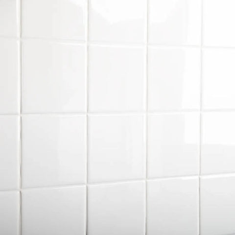 WHITE TILE (4 1/4 x 4 1/4 inches) Shiny Glossy - Coaster tile, Mosaics, Painting Projects, repair and more.